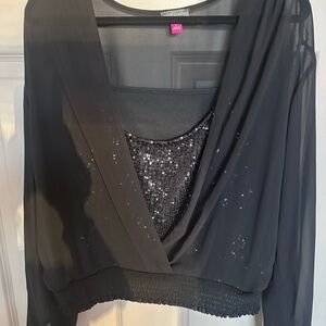 NWTs. Just bought Dec 25 Vince Camuto Black Sequin Blouse